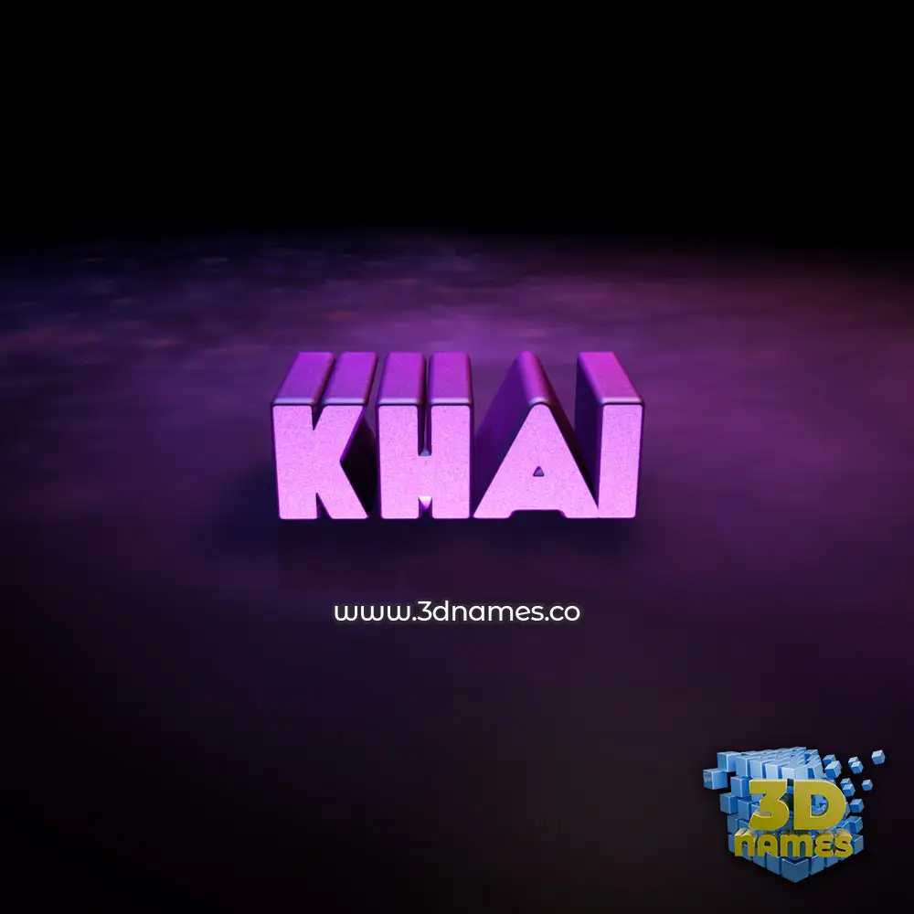 khai in Big Purple style - 3D name wallpaper