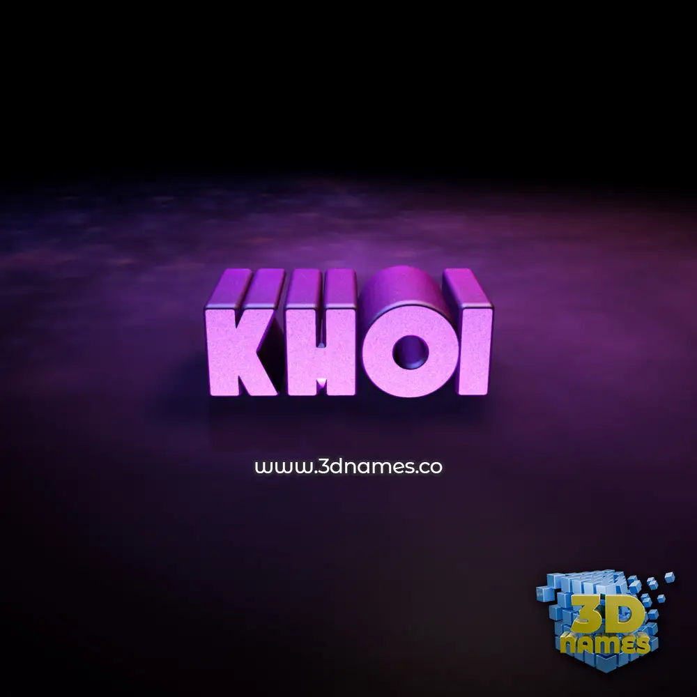khoi in Big Purple style - 3D name wallpaper