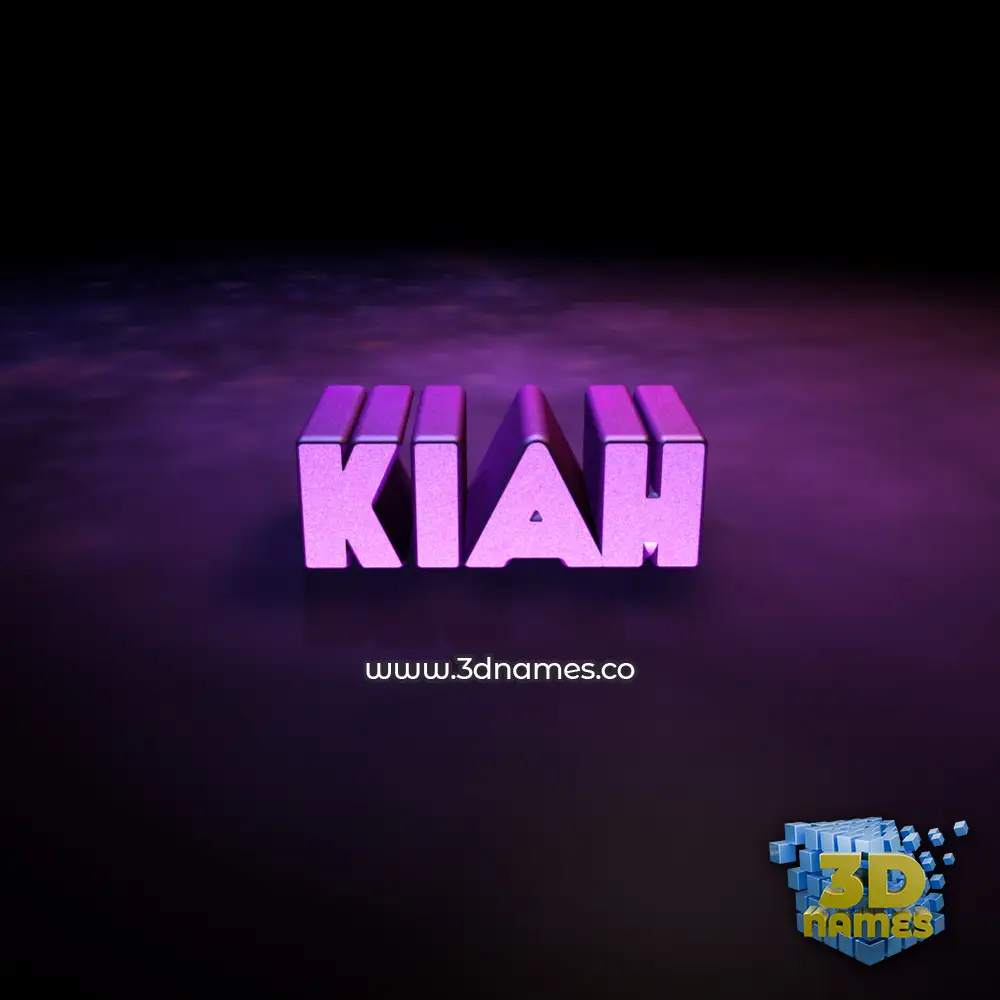 kiah in Big Purple style - 3D name wallpaper