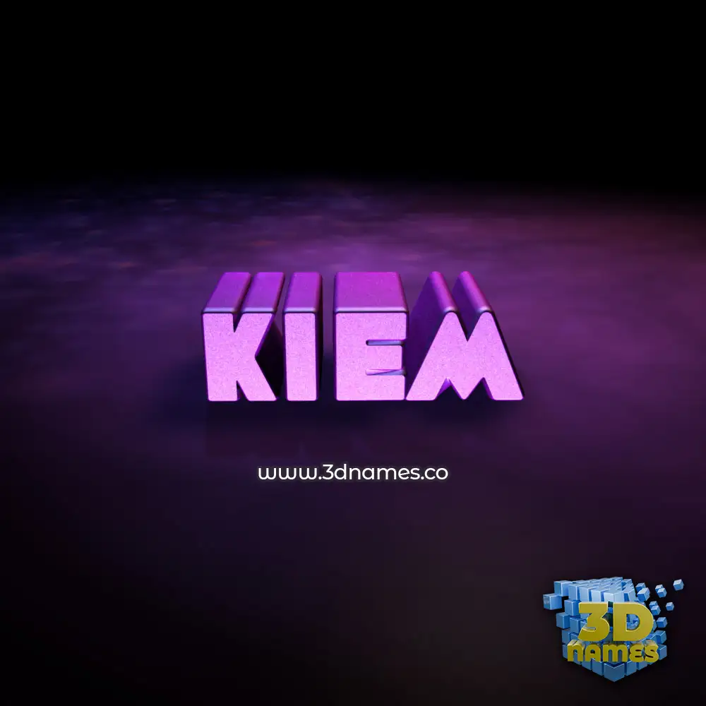 kiem in Big Purple style - 3D name wallpaper