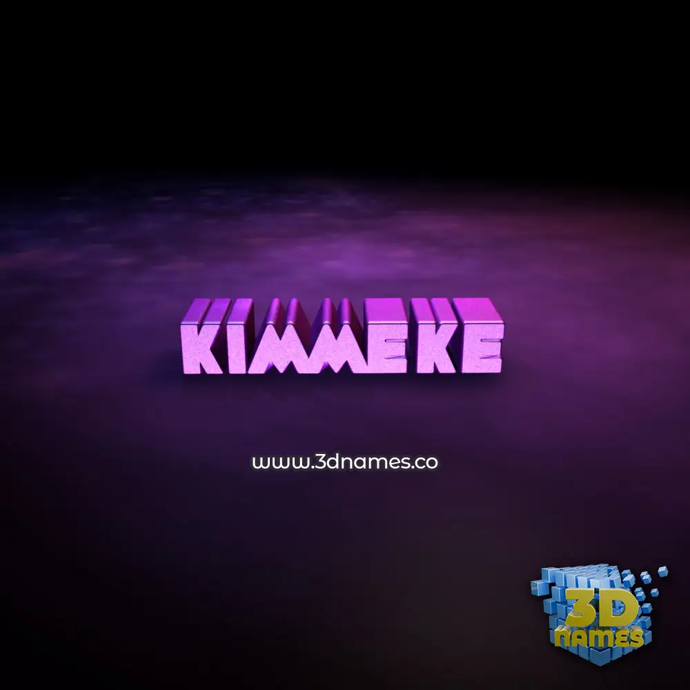 kimmeke in Big Purple style - 3D name wallpaper