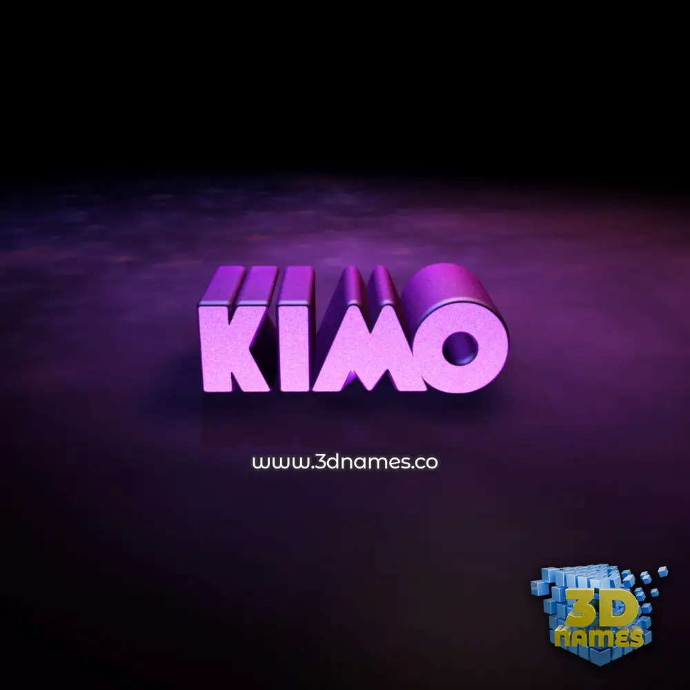 kimo in Big Purple style - 3D name wallpaper