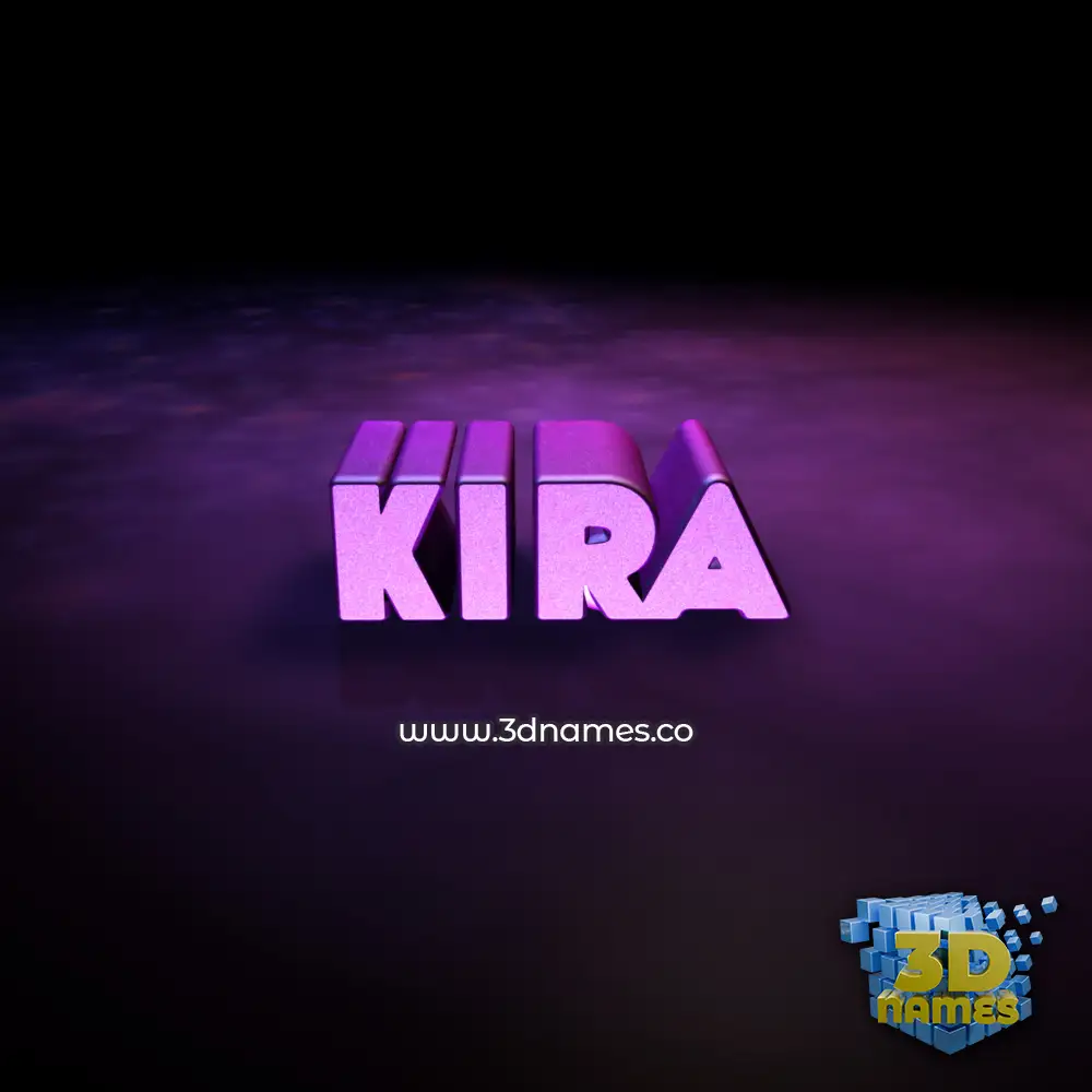 kira in Big Purple style - 3D name wallpaper