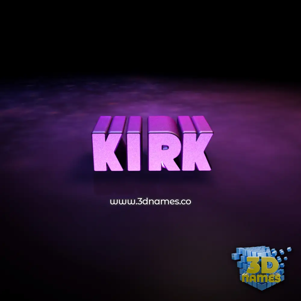 kirk in Big Purple style - 3D name wallpaper