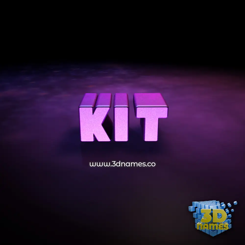 kit in Big Purple style - 3D name wallpaper