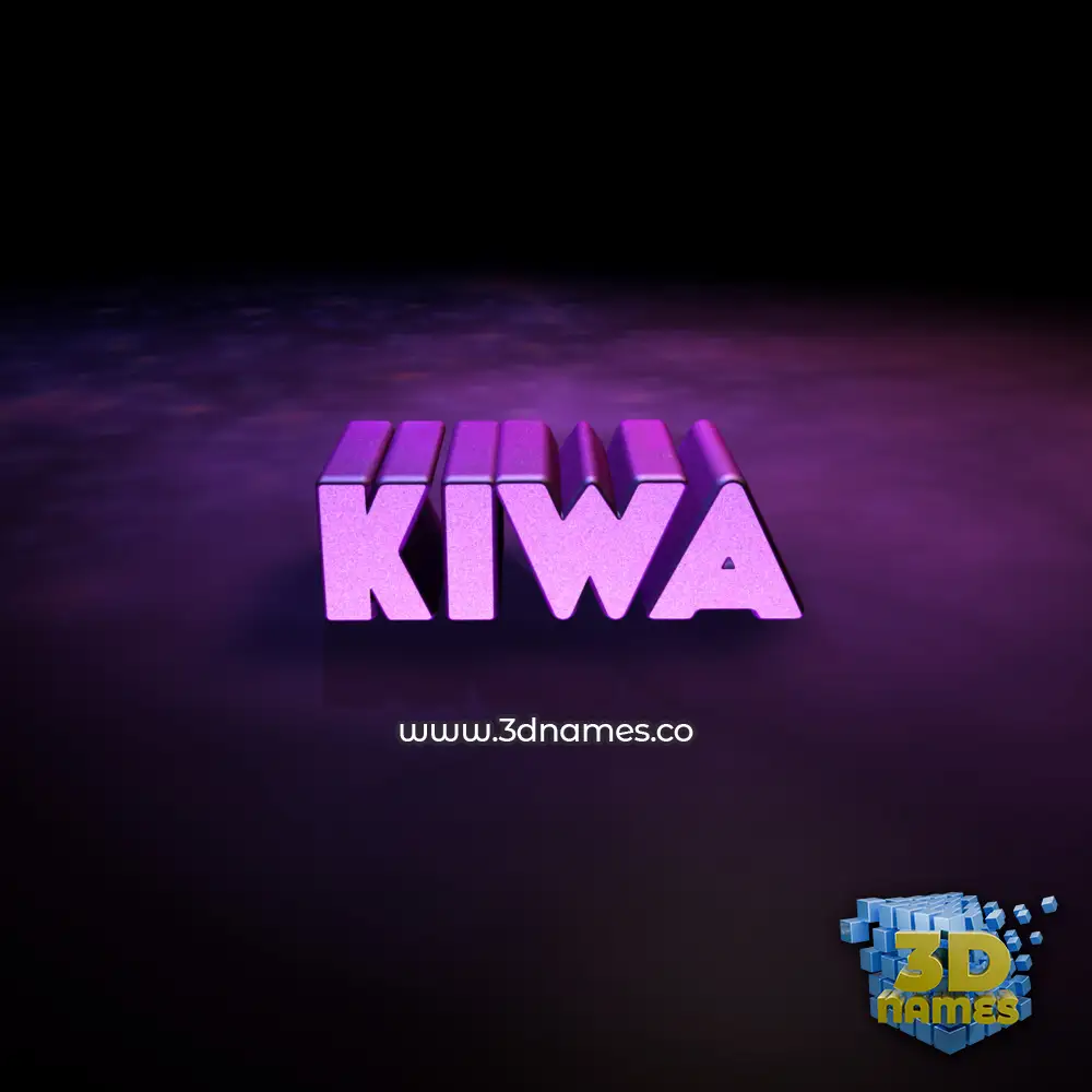 kiwa in Big Purple style - 3D name wallpaper