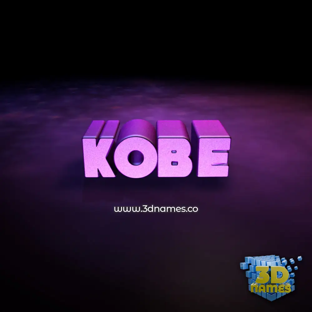 kobe in Big Purple style - 3D name wallpaper