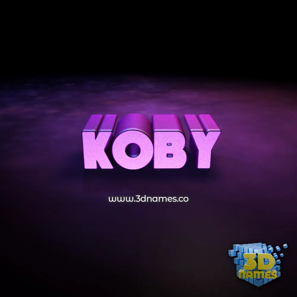 koby in Big Purple style - 3D name wallpaper