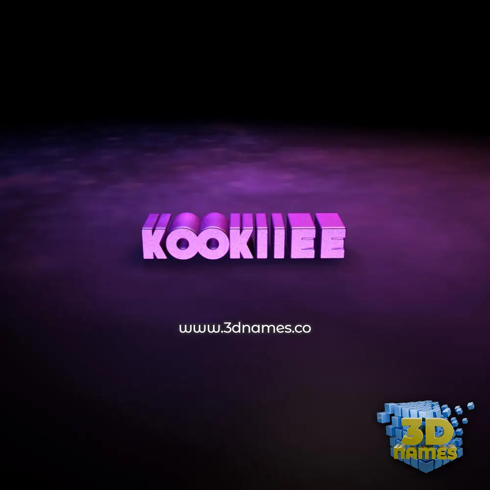 kookiiee in Big Purple style - 3D name wallpaper