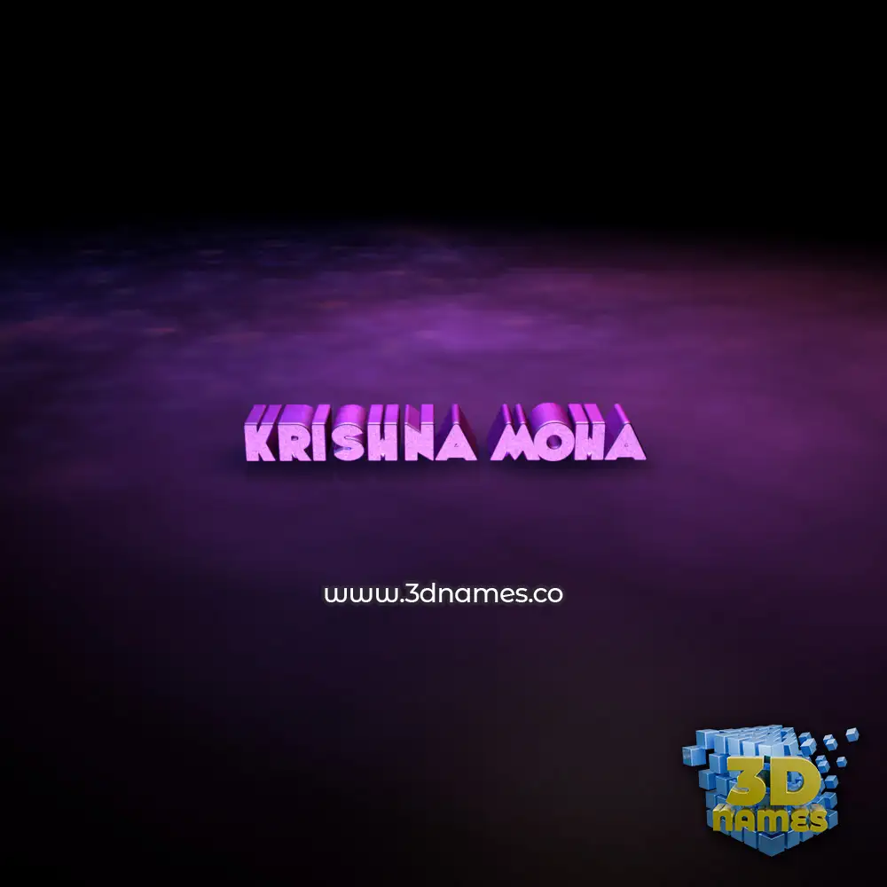 krishna moha in Big Purple style - 3D name wallpaper