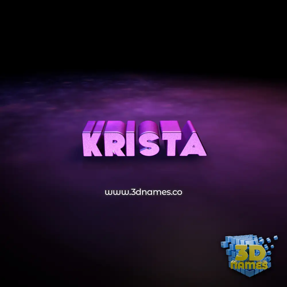 krista in Big Purple style - 3D name wallpaper