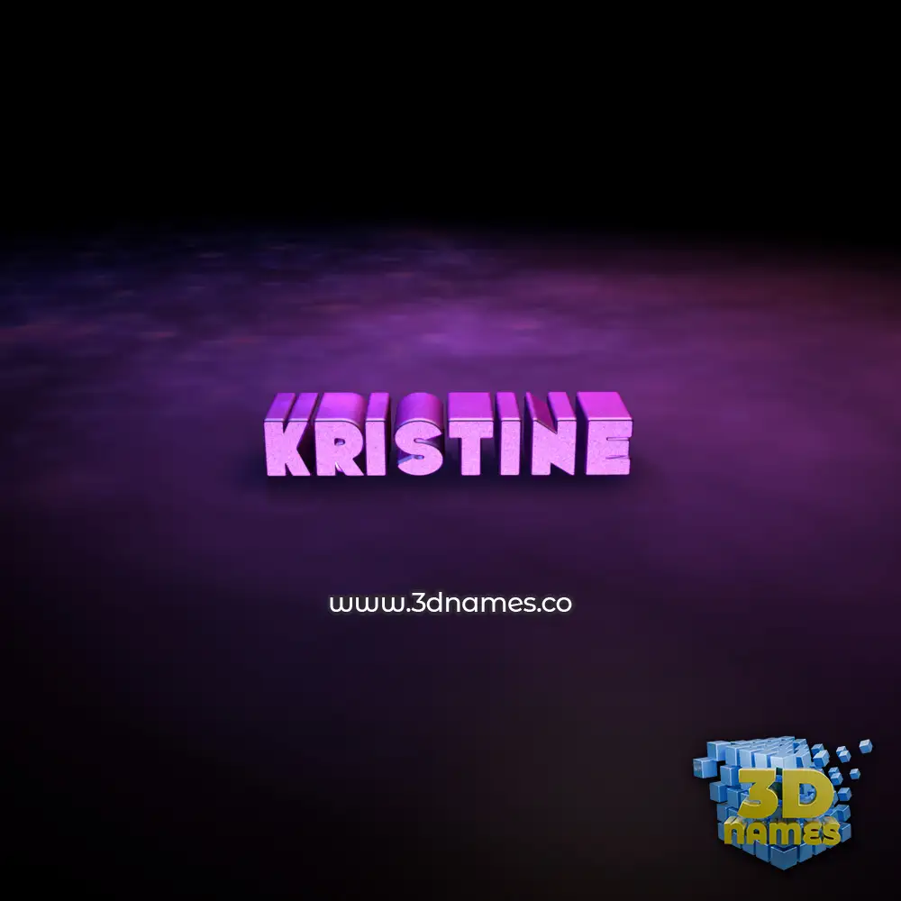 kristine in Big Purple style - 3D name wallpaper