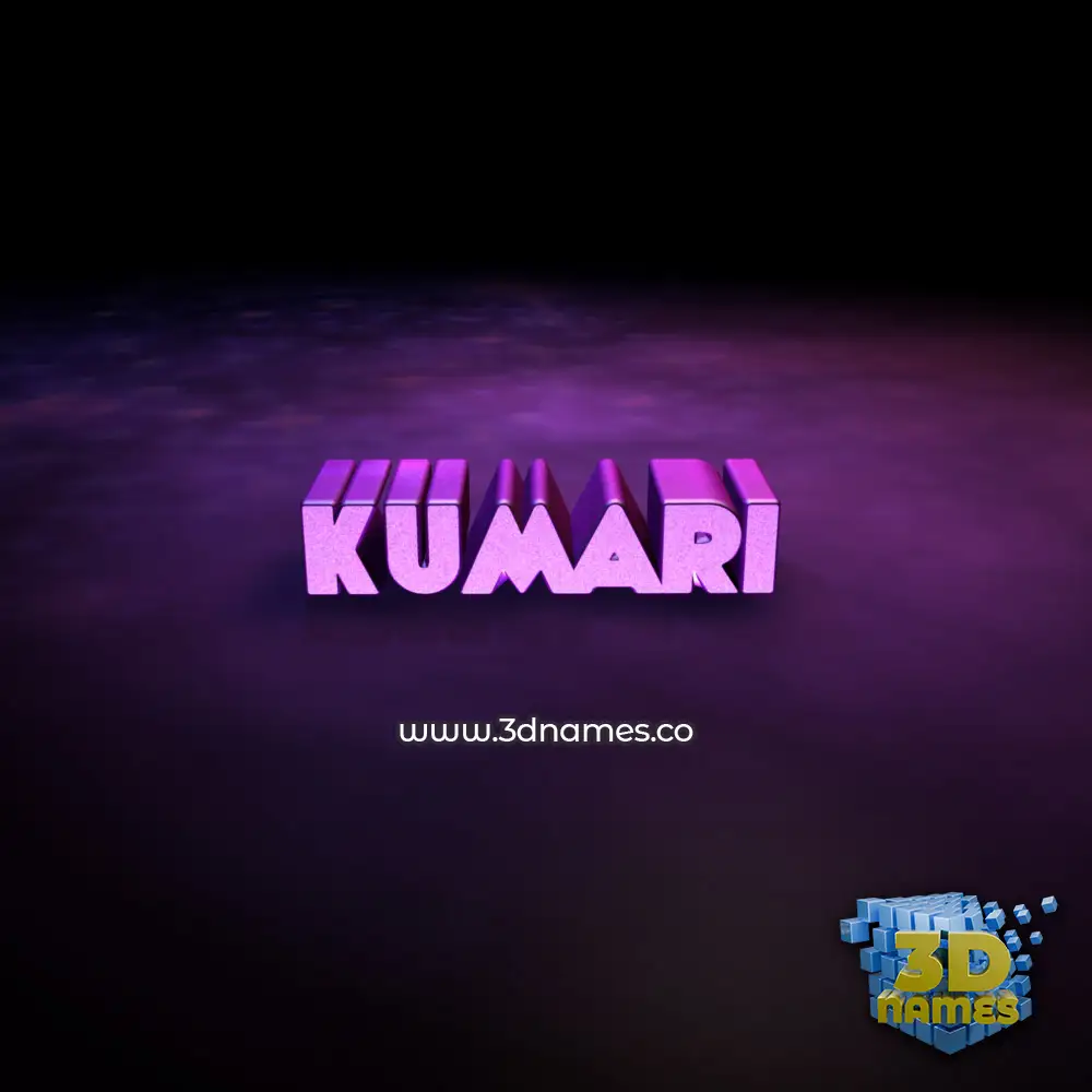 kumari in Big Purple style - 3D name wallpaper