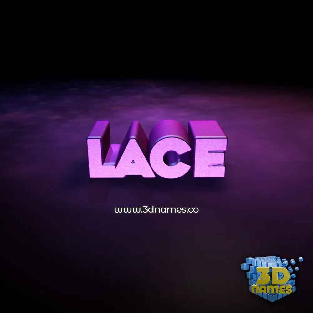 lace in Big Purple style - 3D name wallpaper