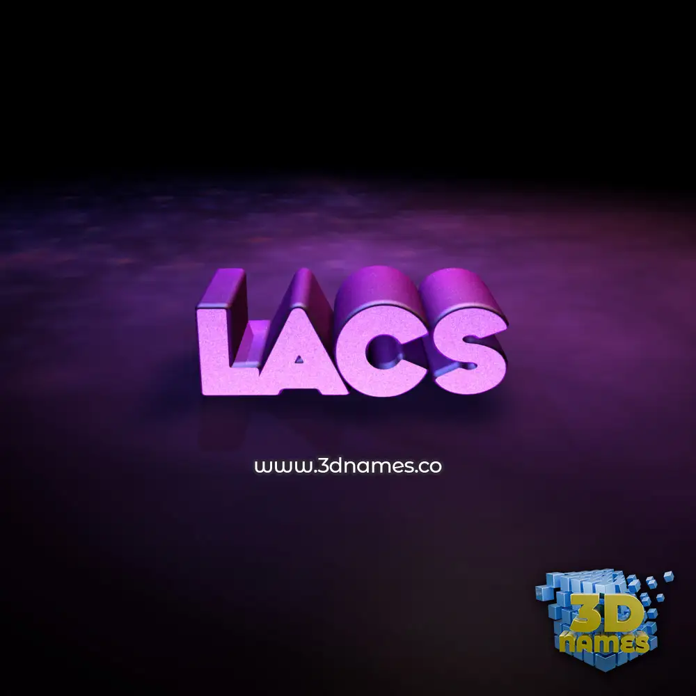 lacs in Big Purple style - 3D name wallpaper