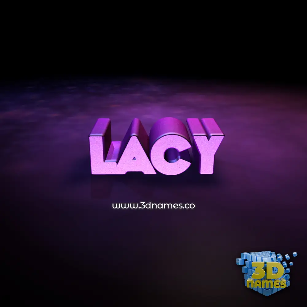 lacy in Big Purple style - 3D name wallpaper