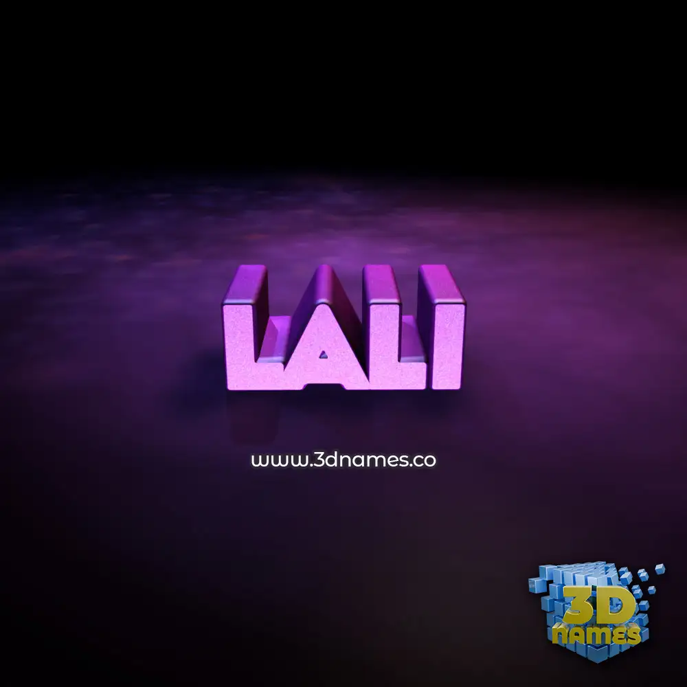 lali in Big Purple style - 3D name wallpaper