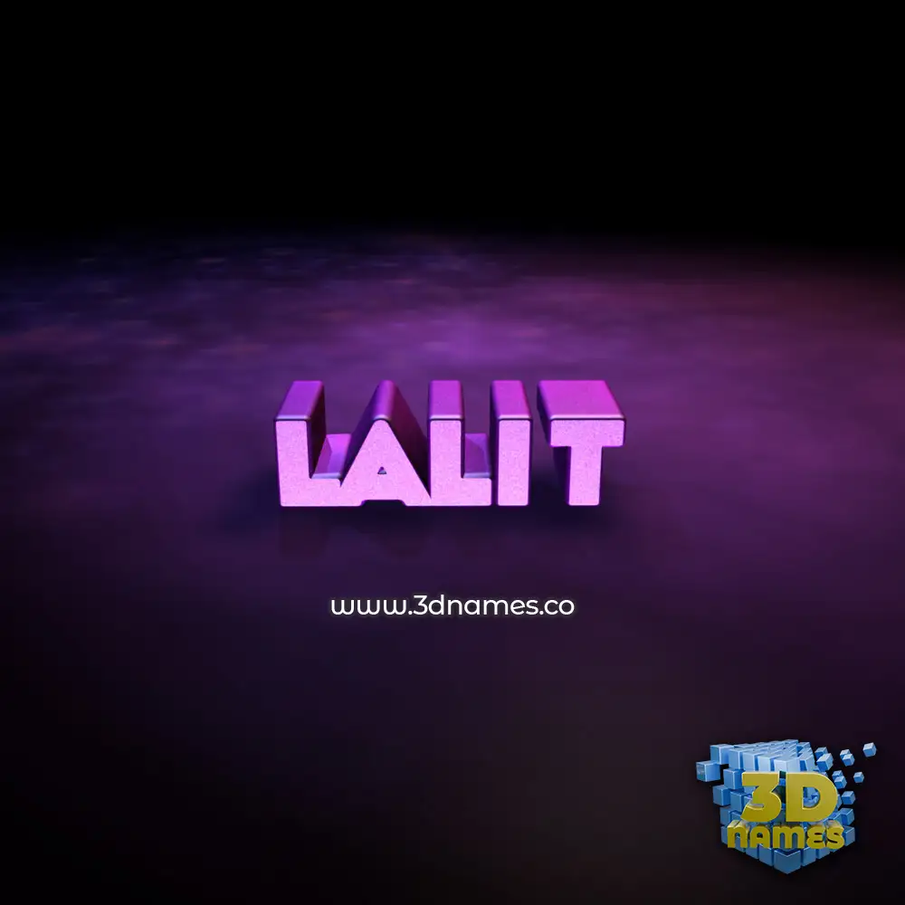 lalit in Big Purple style - 3D name wallpaper