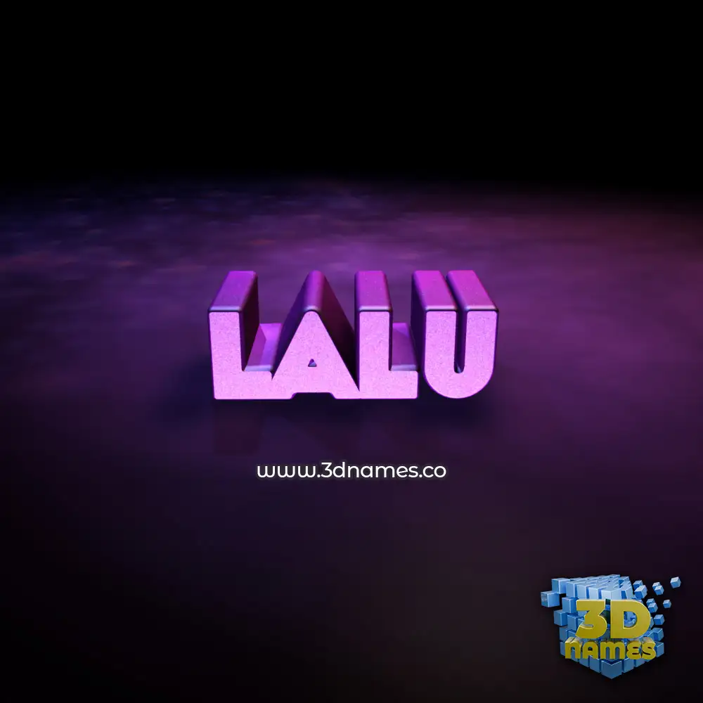 lalu in Big Purple style - 3D name wallpaper