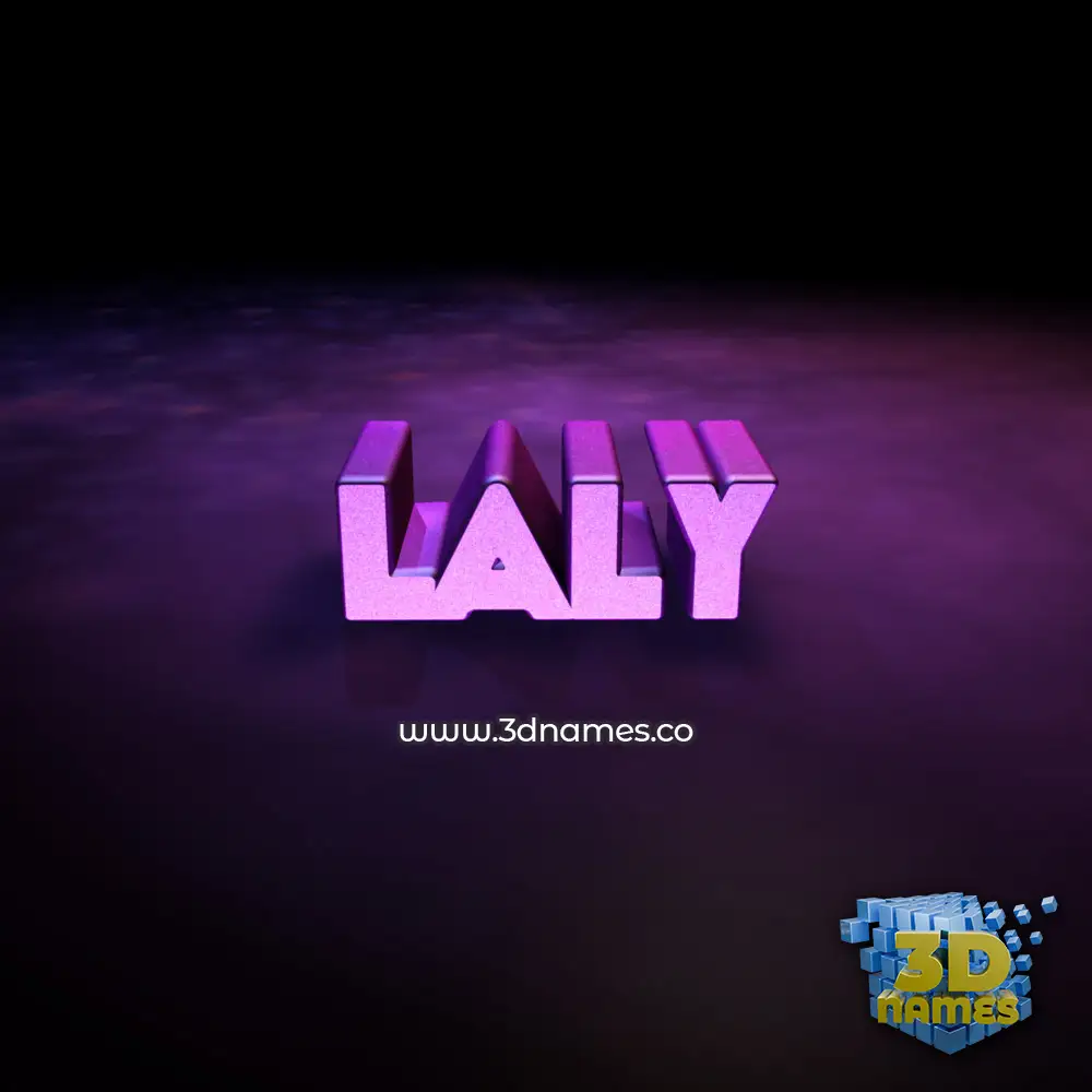 laly in Big Purple style - 3D name wallpaper