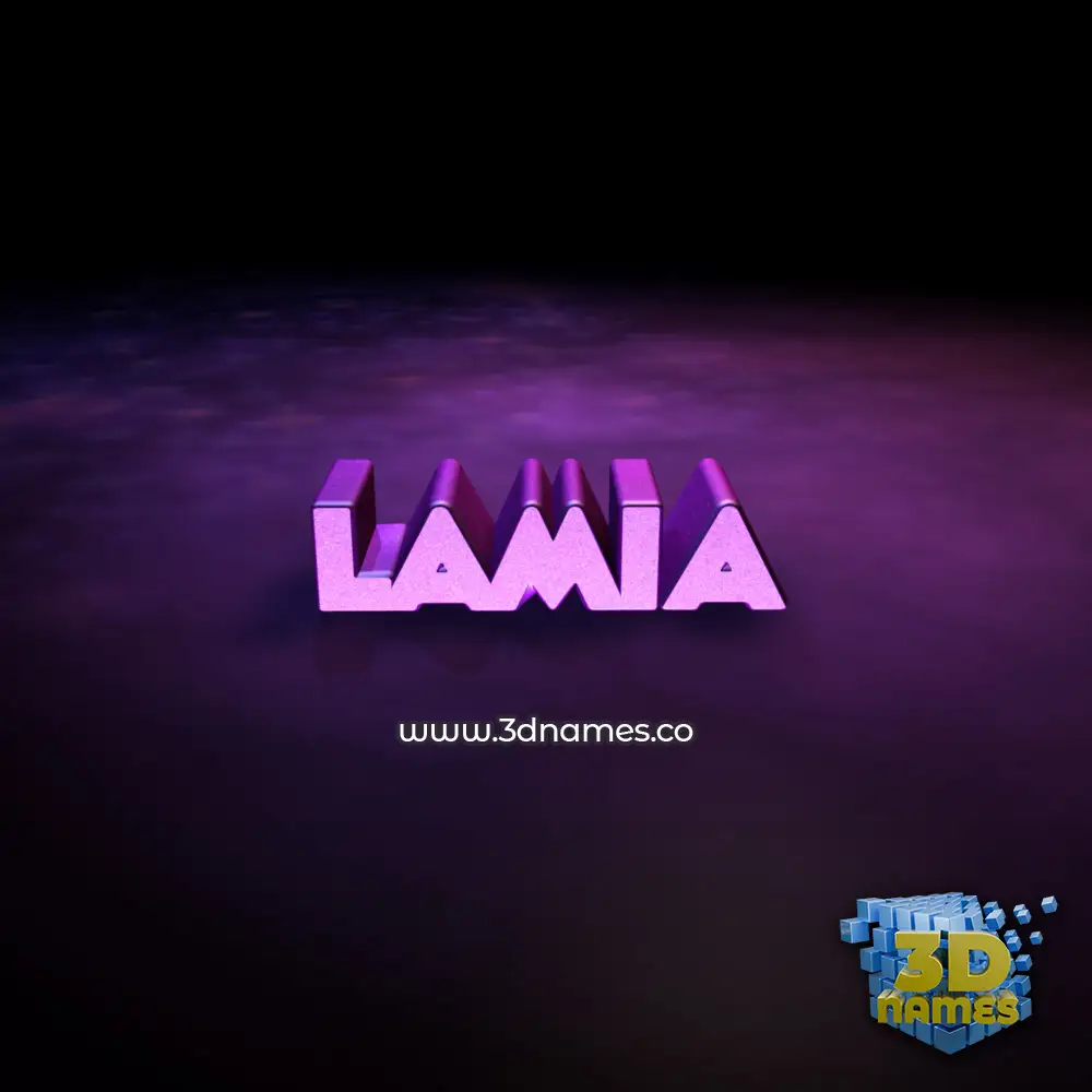 lamia in Big Purple style - 3D name wallpaper