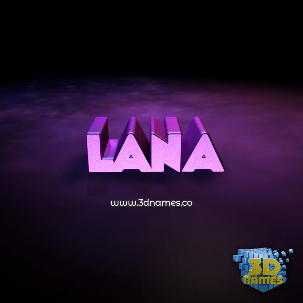 lana in Big Purple style - 3D name wallpaper