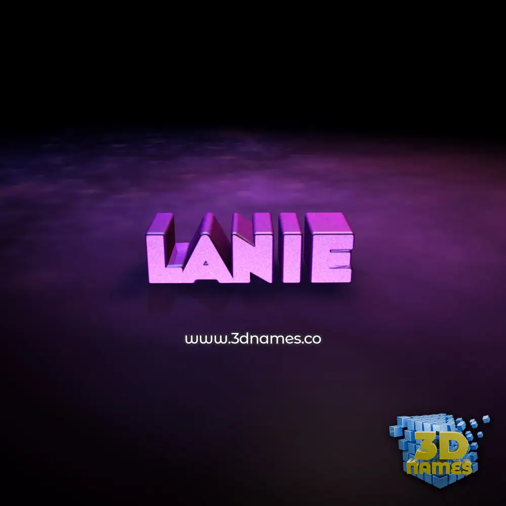 lanie in Big Purple style - 3D name wallpaper