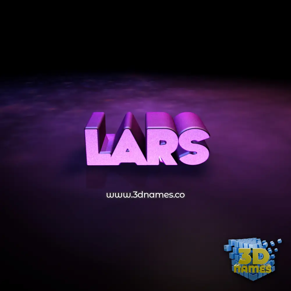 lars in Big Purple style - 3D name wallpaper