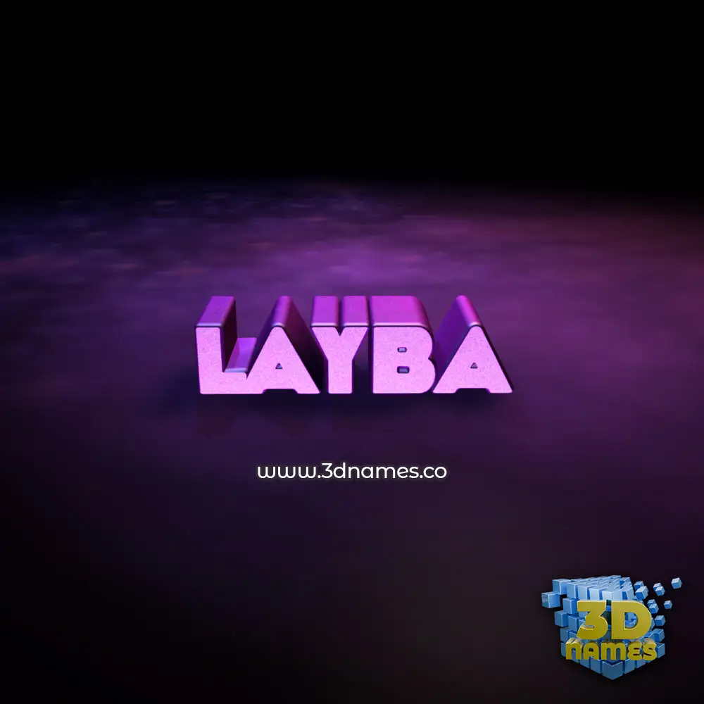 layba in Big Purple style - 3D name wallpaper