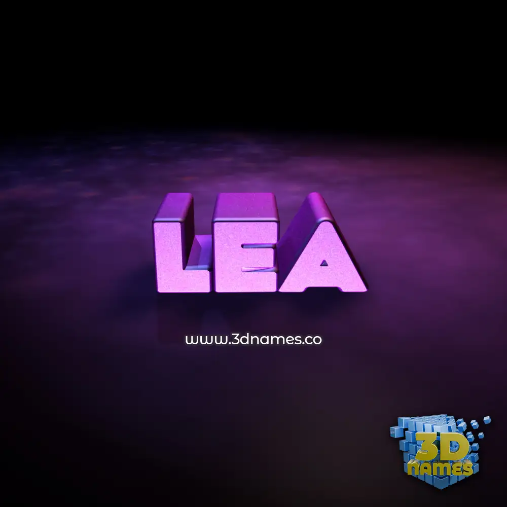 lea in Big Purple style - 3D name wallpaper