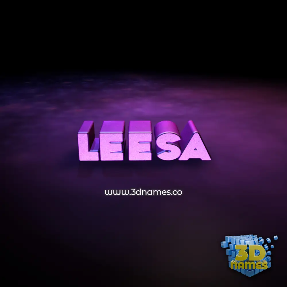 leesa in Big Purple style - 3D name wallpaper