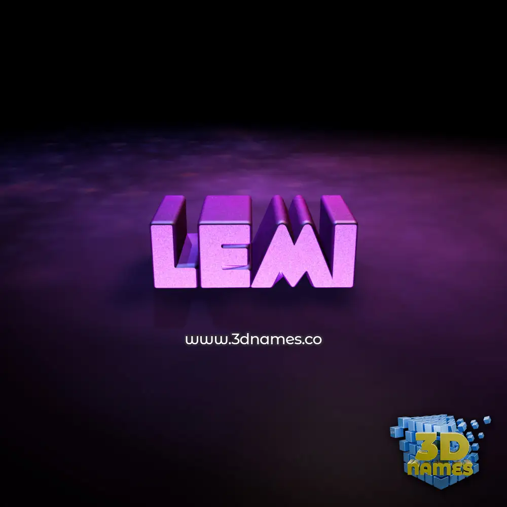 lemi in Big Purple style - 3D name wallpaper