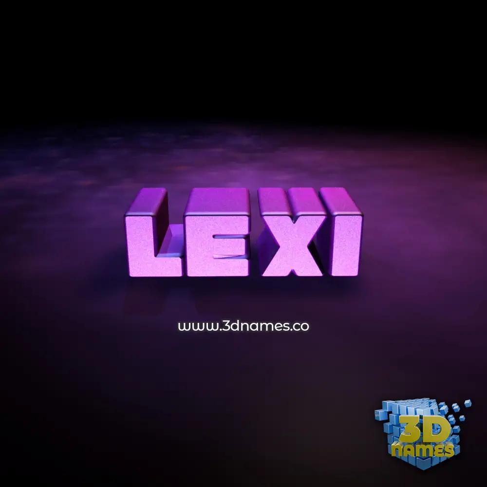 lexi in Big Purple style - 3D name wallpaper