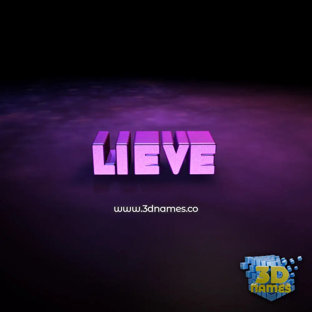 lieve in Big Purple style - 3D name wallpaper