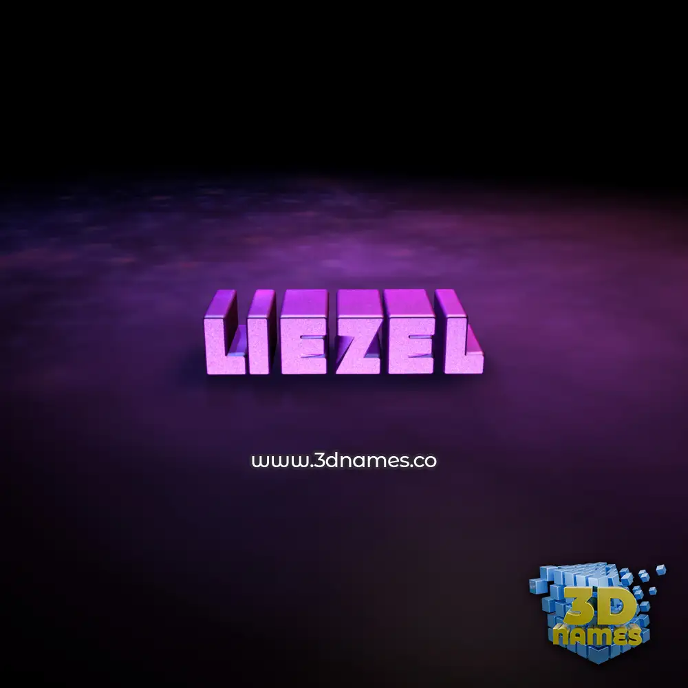 liezel in Big Purple style - 3D name wallpaper