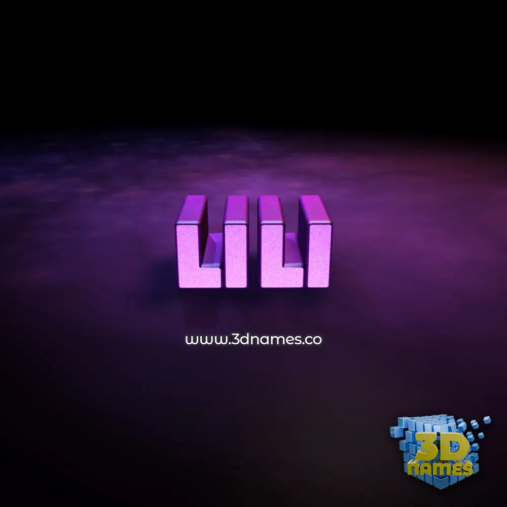 lili in Big Purple style - 3D name wallpaper