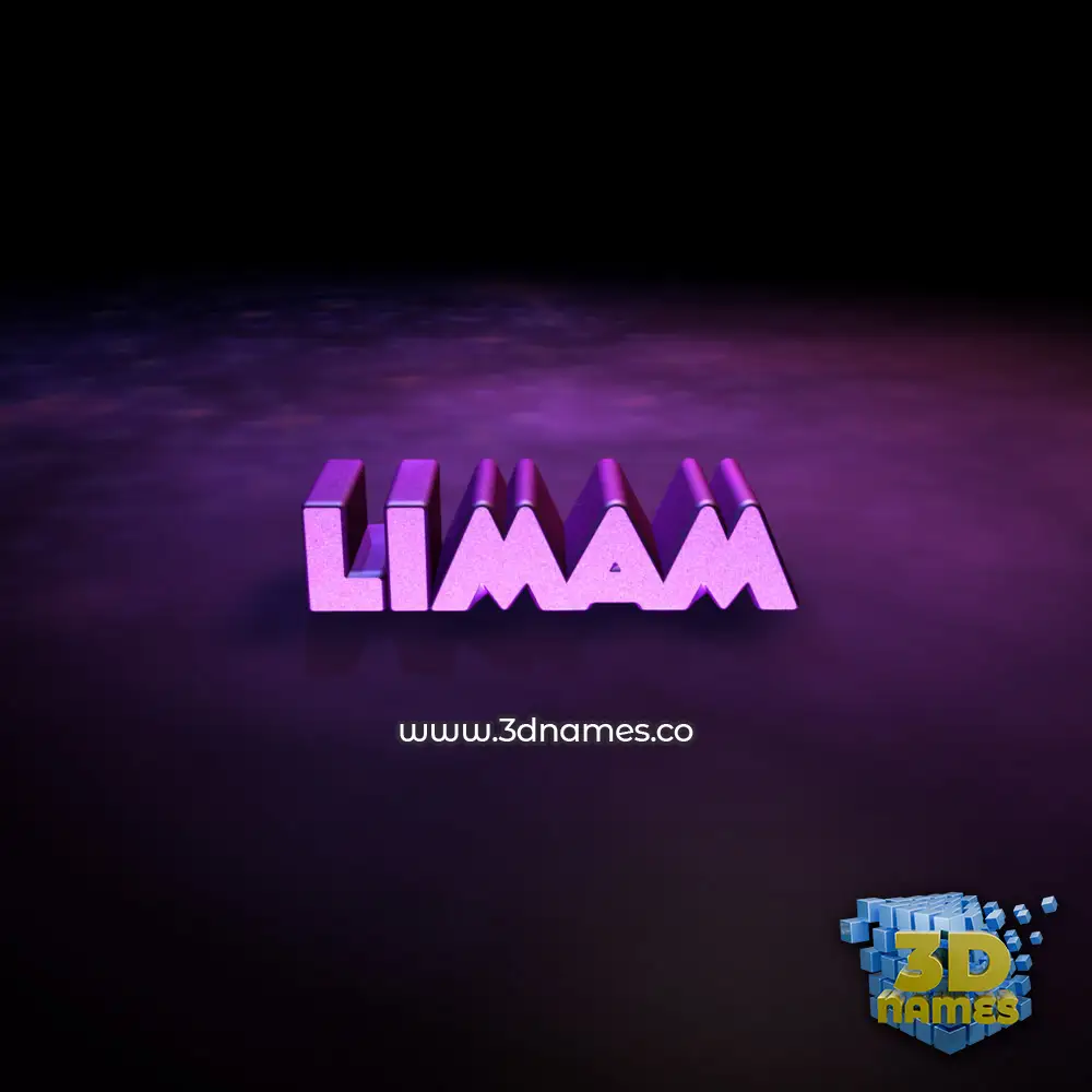 limam in Big Purple style - 3D name wallpaper