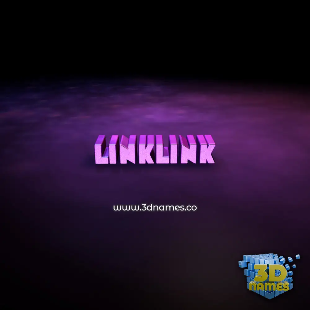 linklink in Big Purple style - 3D name wallpaper
