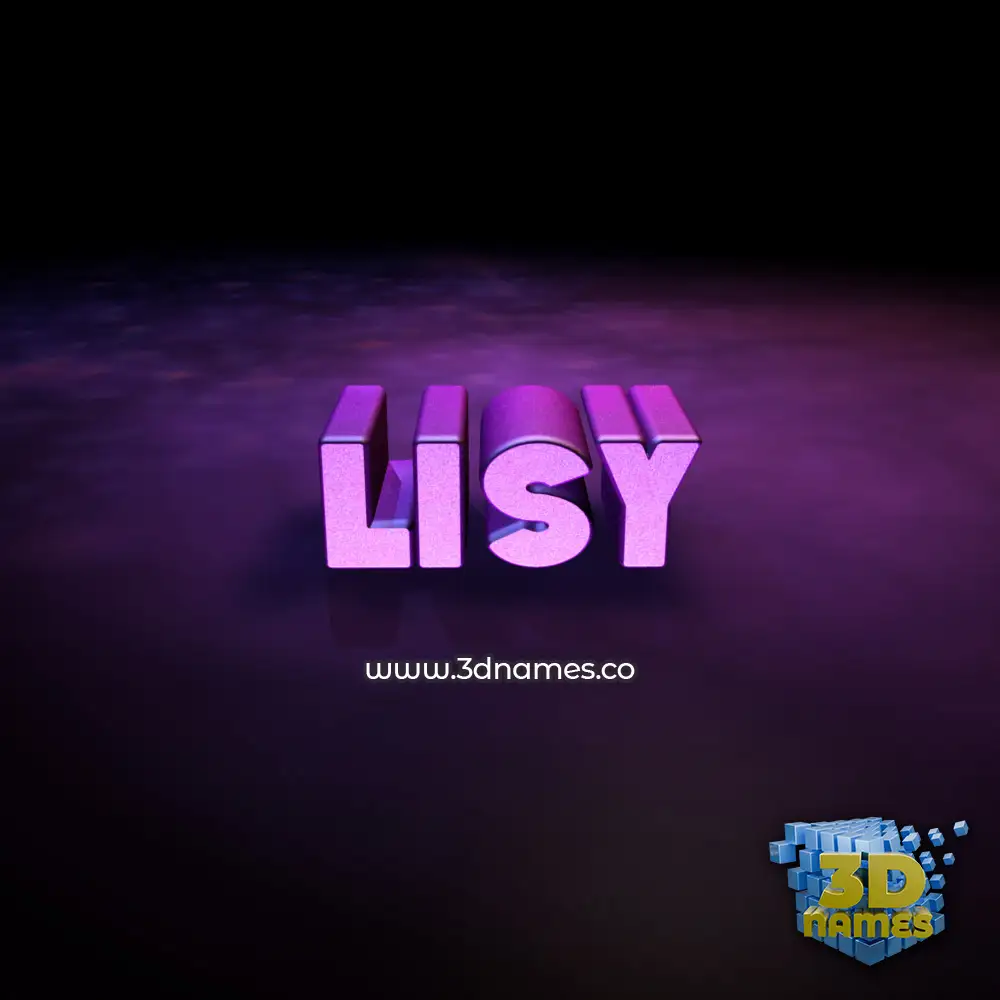 lisy in Big Purple style - 3D name wallpaper