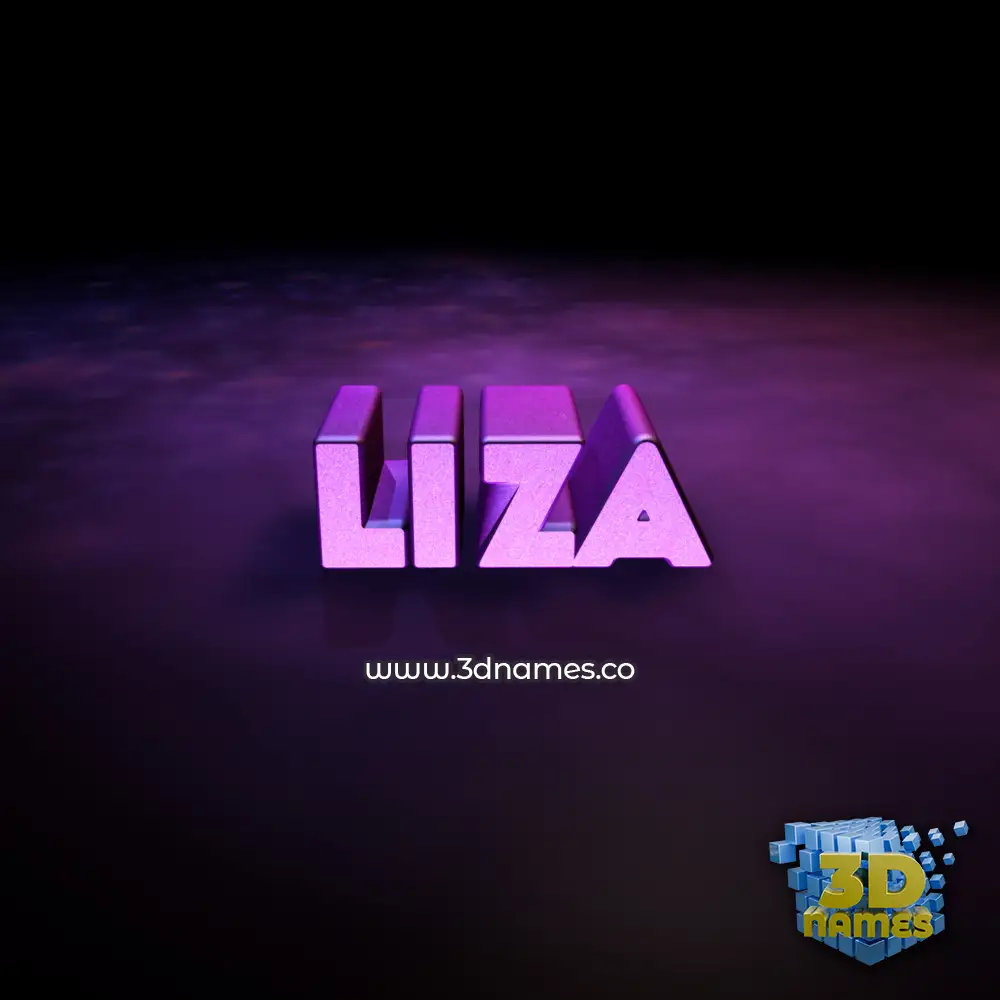 liza in Big Purple style - 3D name wallpaper