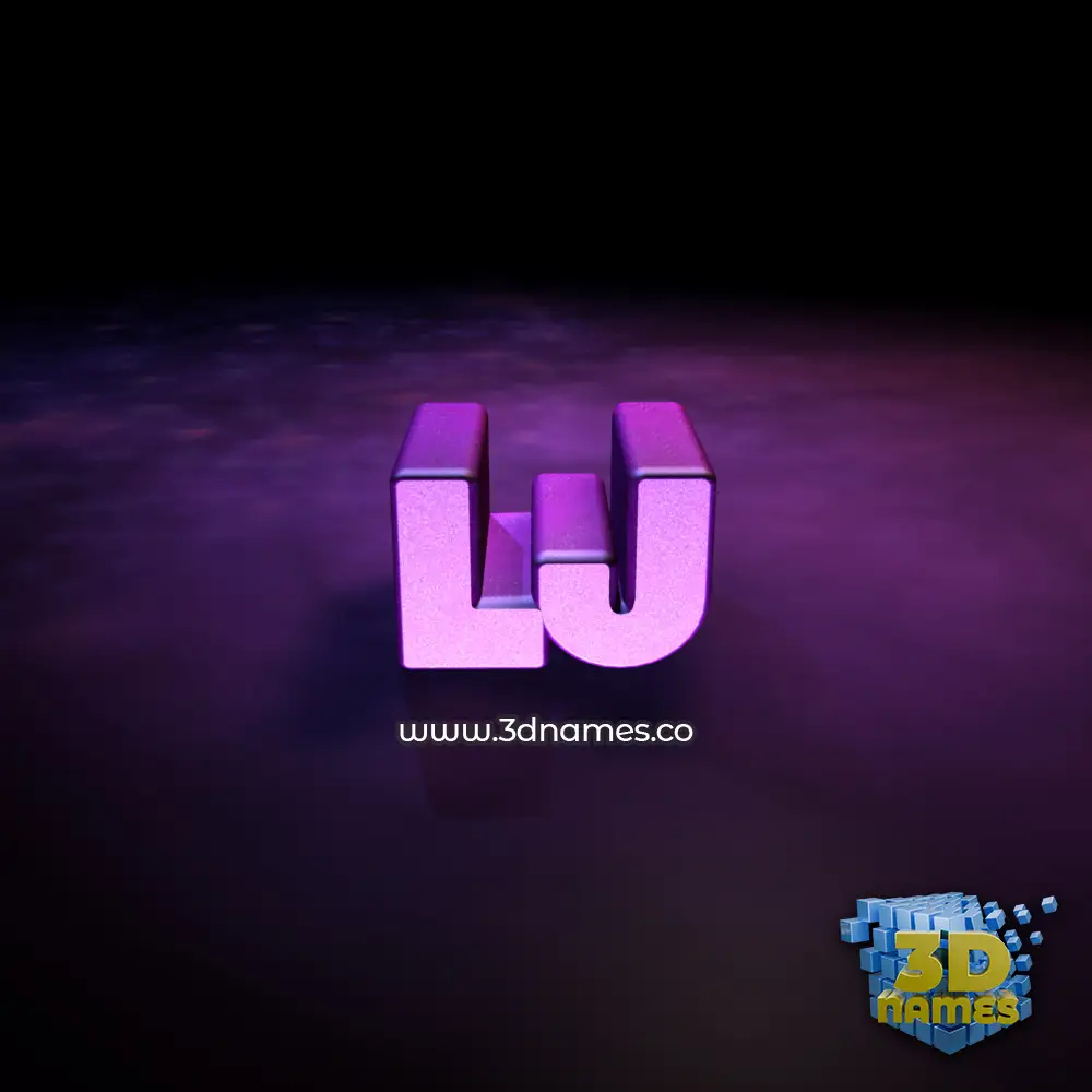 lj in Big Purple style - 3D name wallpaper
