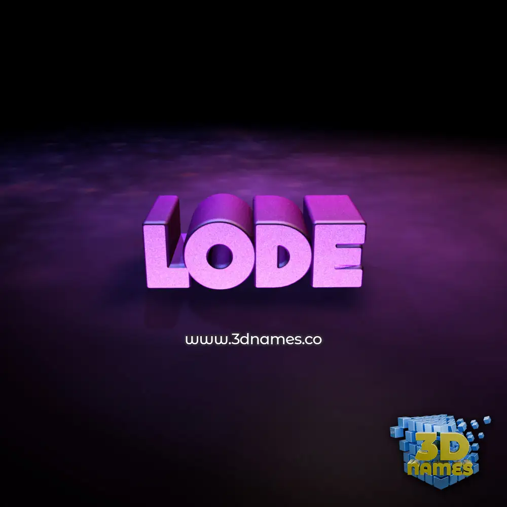 lode in Big Purple style - 3D name wallpaper