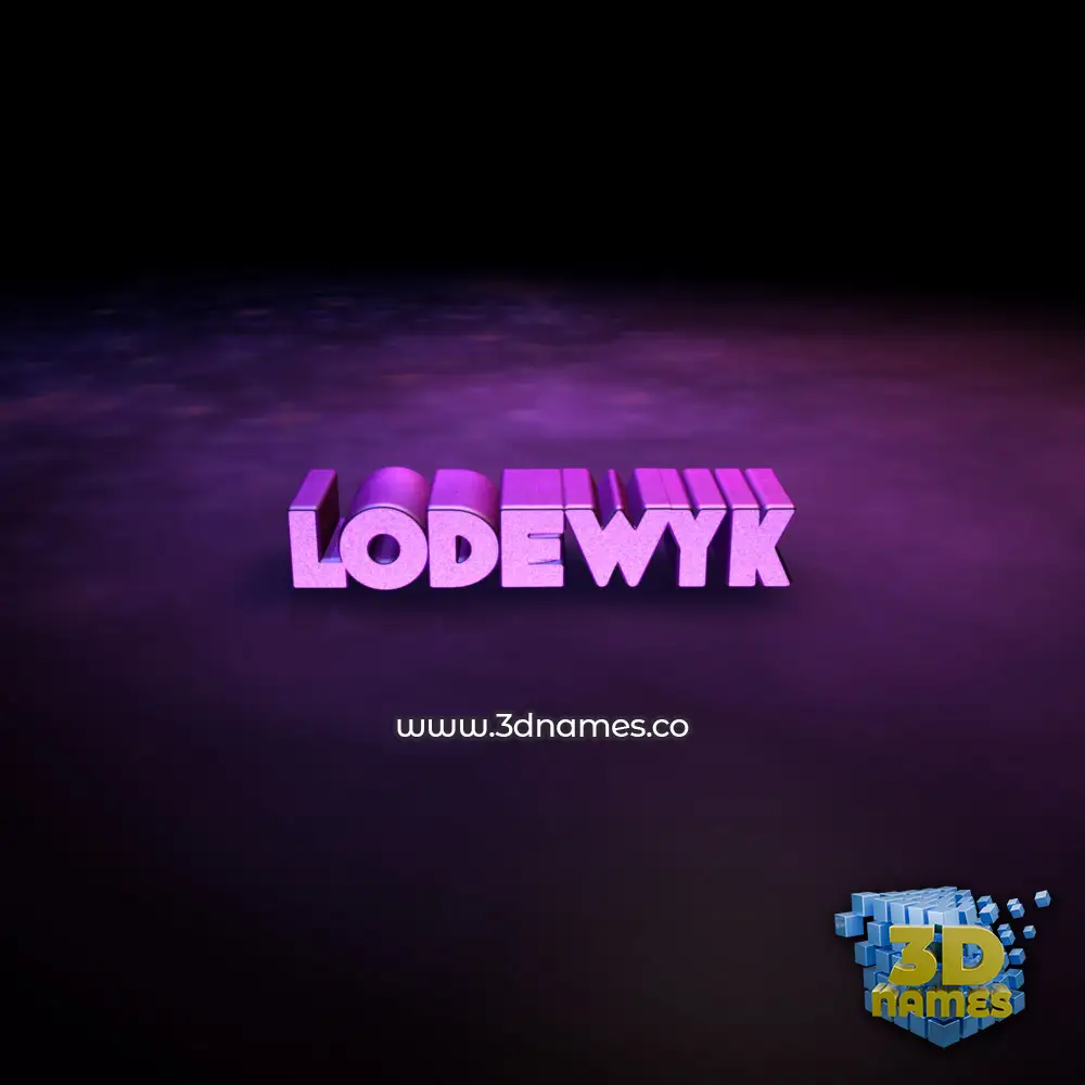 lodewyk in Big Purple style - 3D name wallpaper