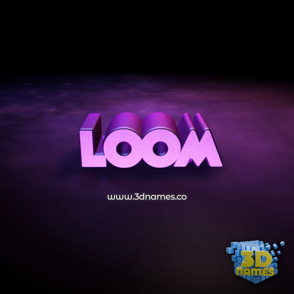 loom in Big Purple style - 3D name wallpaper