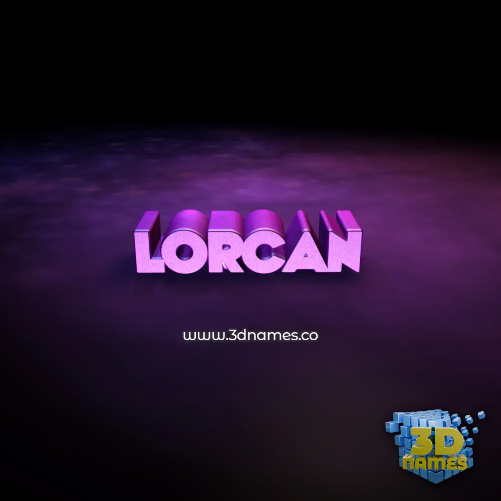 lorcan in Big Purple style - 3D name wallpaper