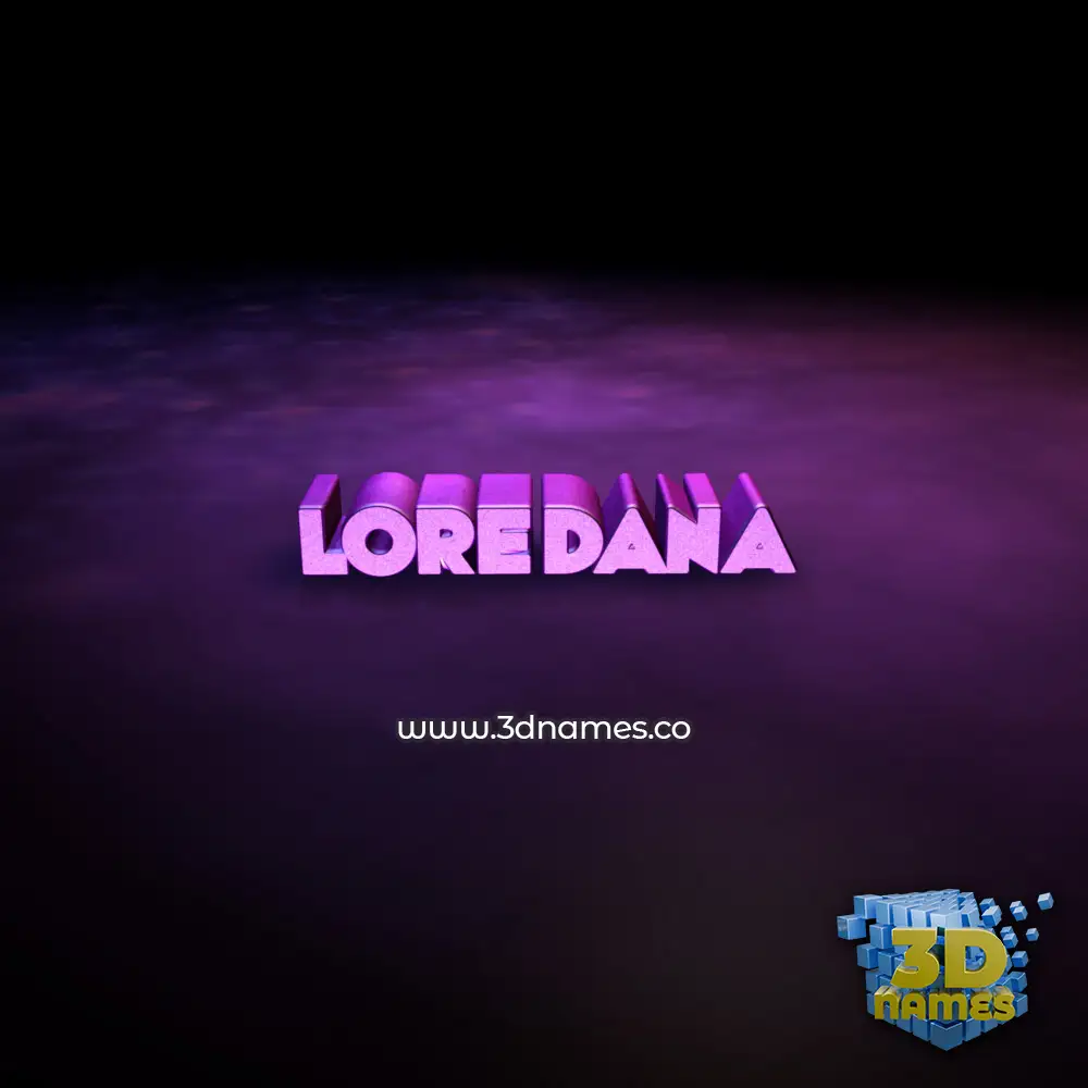 loredana in Big Purple style - 3D name wallpaper
