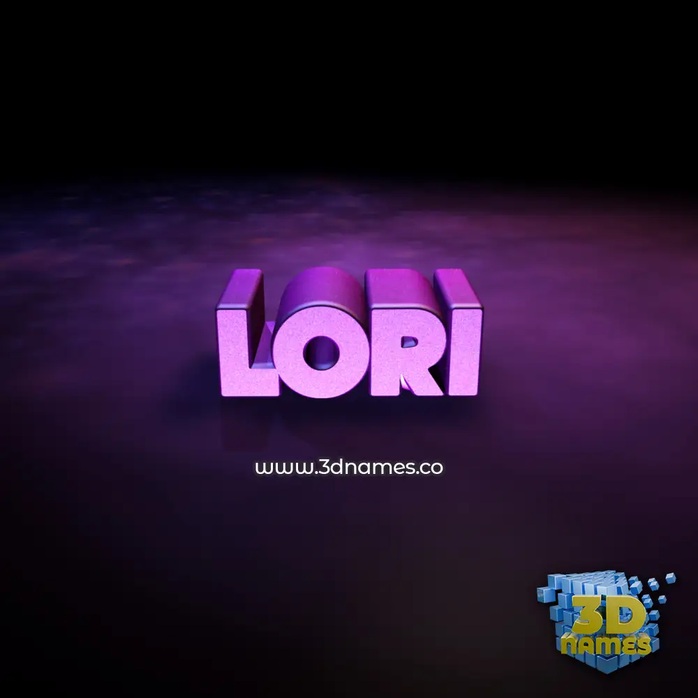 lori in Big Purple style - 3D name wallpaper