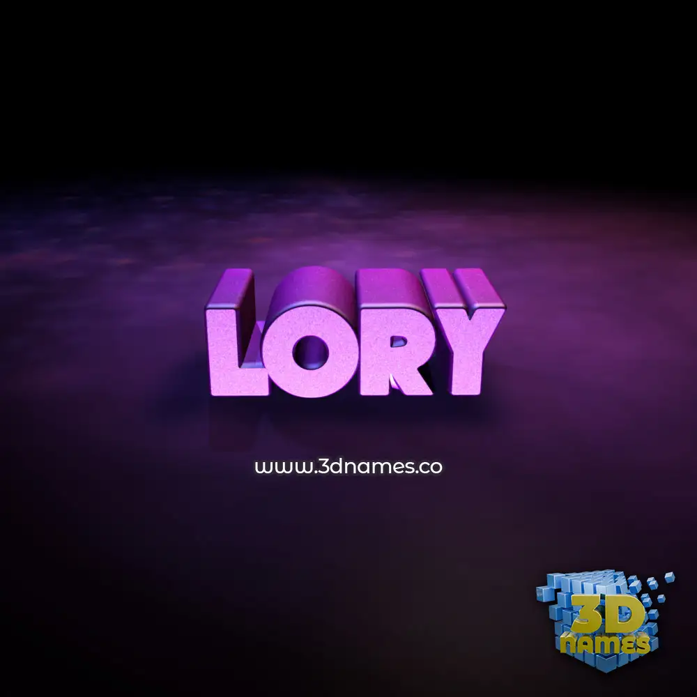lory in Big Purple style - 3D name wallpaper