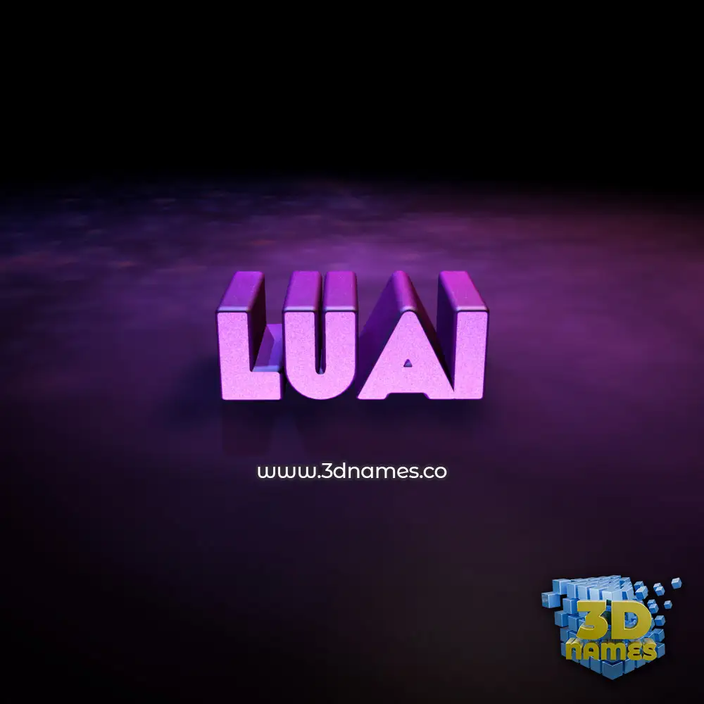 luai in Big Purple style - 3D name wallpaper