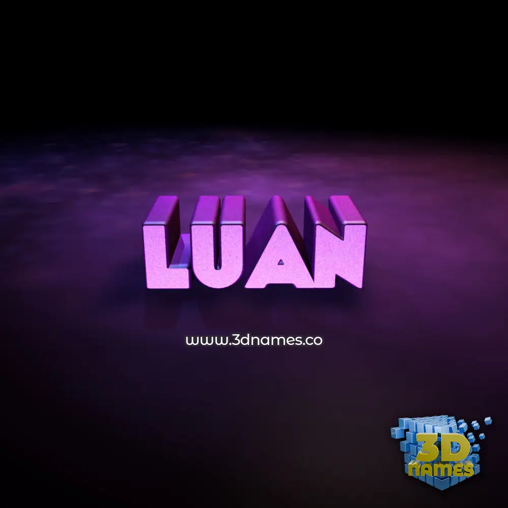 luan in Big Purple style - 3D name wallpaper